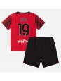 AC Milan Theo Hernandez #19 Domácí dres pro děti 2023-24 Krátký Rukáv (+ trenýrky)
